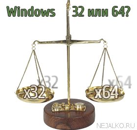 Windows 32 или 64, версии Windows
